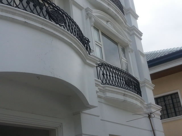 Wrought Iron Stair Railing, Entrance Gate, and False Balcony Railing